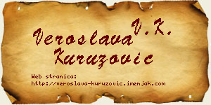 Veroslava Kuruzović vizit kartica